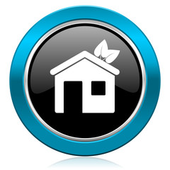 house glossy icon ecological home symbol