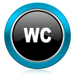 toilet glossy icon wc sign