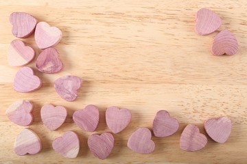 Wooden hearts.