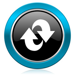 rotation glossy icon refresh sign