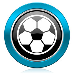 Fototapeta premium soccer glossy icon football sign