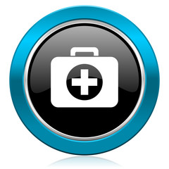 first aid glossy icon hospital glossy icon