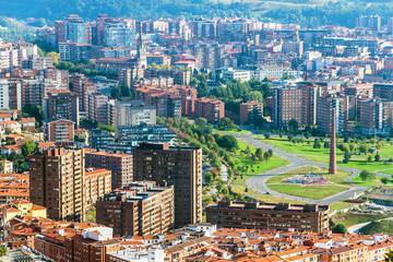 Naklejka premium Aerial view of Bilbao