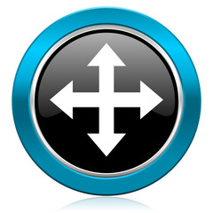 arrow glossy icon