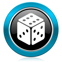 casino glossy icon hazard sign