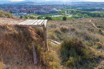 Fototapeta premium Bike park on Monte Cantabria mountain