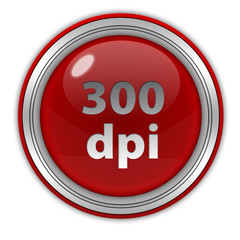 300 dpi circular icon on white background