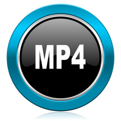 mp4 glossy icon