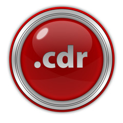 .cdr circular icon on white background