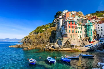 Foto op Plexiglas Riomaggiore, Cinque Terre, Italië © ecstk22
