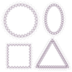 Lace geometric frame vector