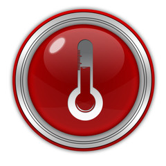 Temperature circular icon on white background