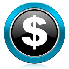 dollar glossy icon us dollar sign