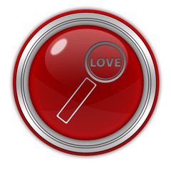 Find love circular icon on white background