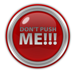 Do not push me circular icon on white background