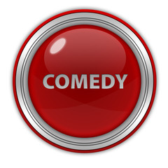 Comedy circular icon on white background