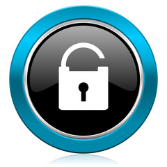 padlock glossy icon secure sign