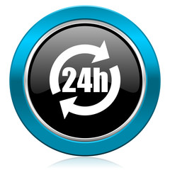 24h glossy icon