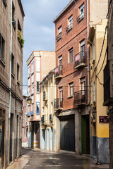 Narrow alley in town Calahorra