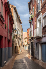 Fototapeta na wymiar Narrow alley in town Calahorra