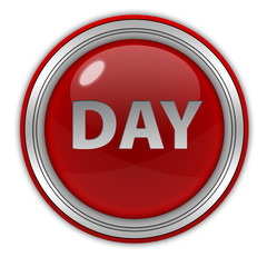 Day circular icon on white background