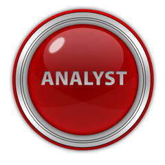 Analyst circular icon on white background