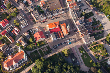 Fototapeta premium widok z lotu ptaka miasta Otmuchów w Polsce