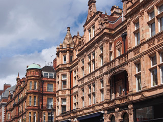 London, ornate building facades