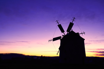 Windmill sunset