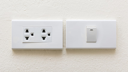 electrical power socket and plug switched