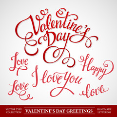 Typography Valentine's DayVector illustration