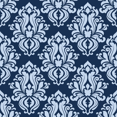Blue floral seamless pattern