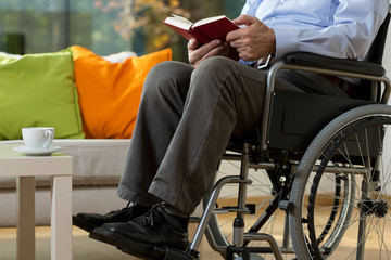 Man using wheelchair