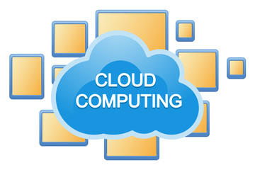 Cloud, computing, service illustration.