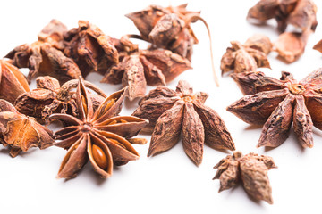 Star Anise isolated on white.