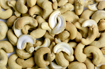 cashews background isolated