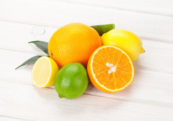 Citrus fruits. Oranges, limes and lemons