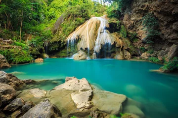 Foto op Plexiglas wonderful waterfall in thailand © wittybear