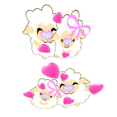かわいい動物のカップル