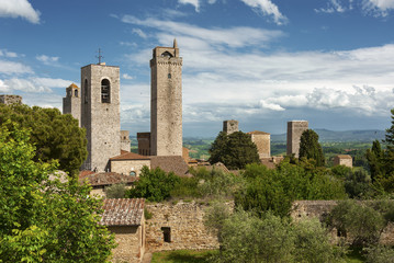 Fototapeta na wymiar San Gimignano Medieval Village,Tuscany, Italy, Europe