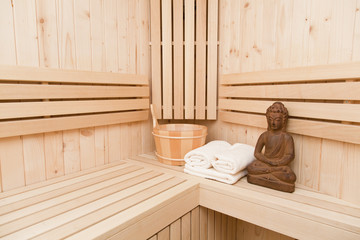 Fototapeta na wymiar relaxation in sauna