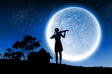 Woman violinist © Sergey Nivens