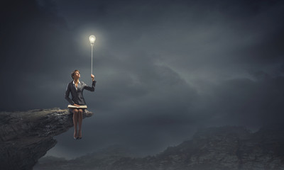 Obraz premium Businesswoman with book