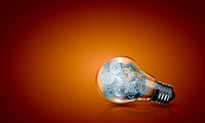 Light bulb with gears