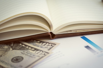 Business collage with various items