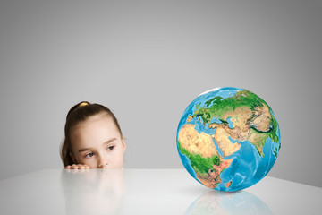 Child and Earth planet