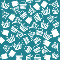 Vector Set of shopping cart icons pattern