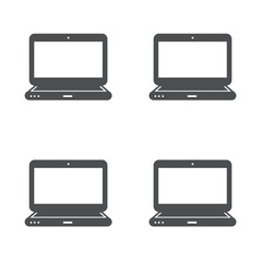 Laptop Computer Wireless Technology UI Icon Vector Concept