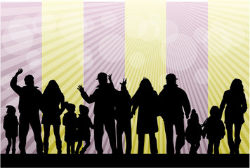 Family silhouettes