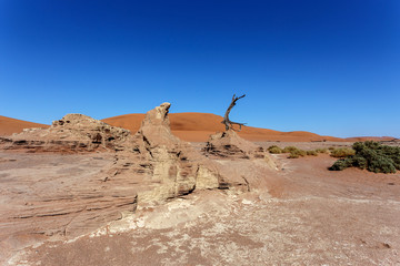 Sossusvlei beautiful landscape of death valley, namibia